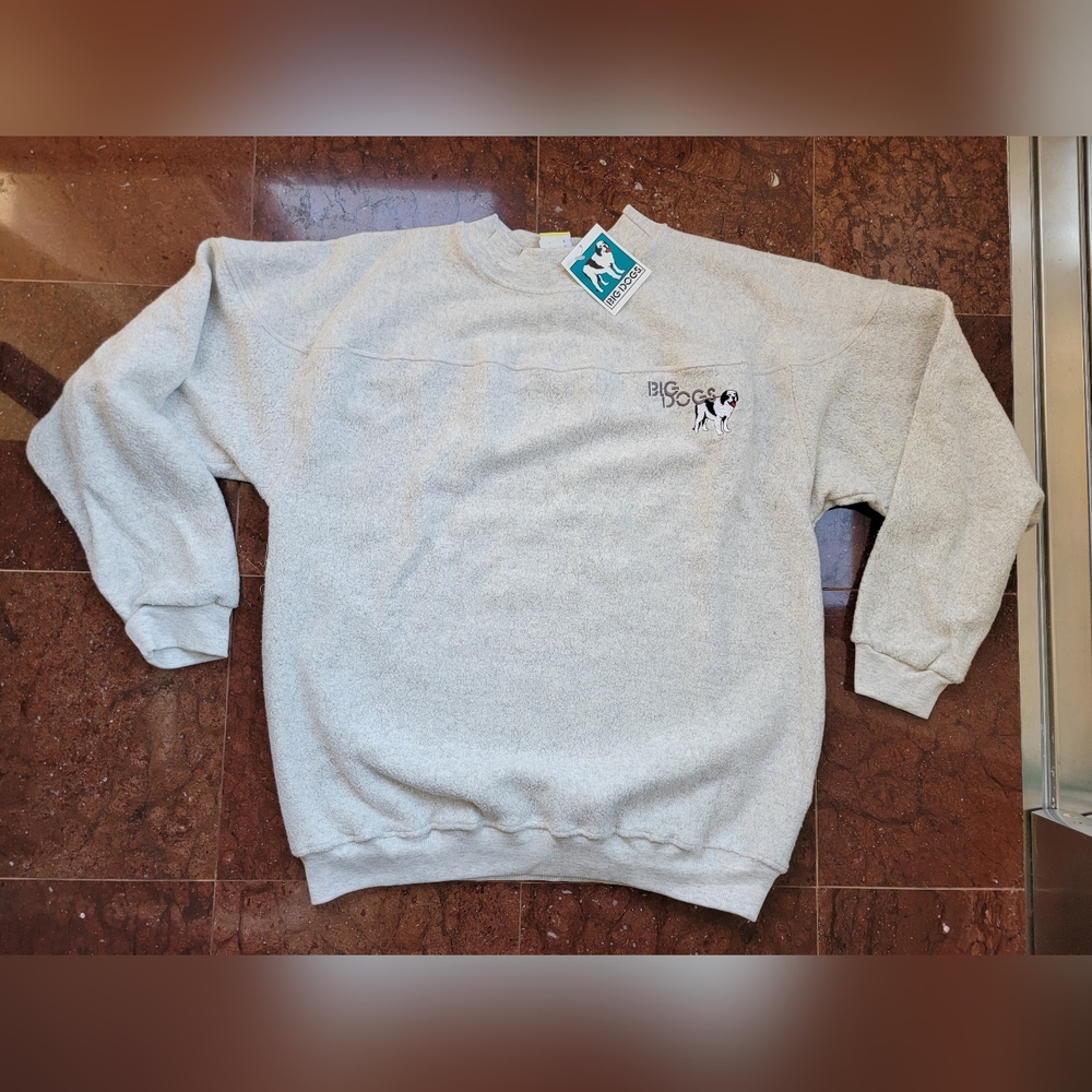 Vintage NWT Big Dogs Cozy Fleece Sweatshirt